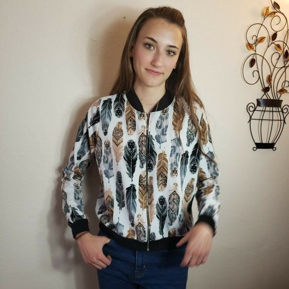 Love Spell Feather Design Jacket Size Medium - Picture 2 of 10